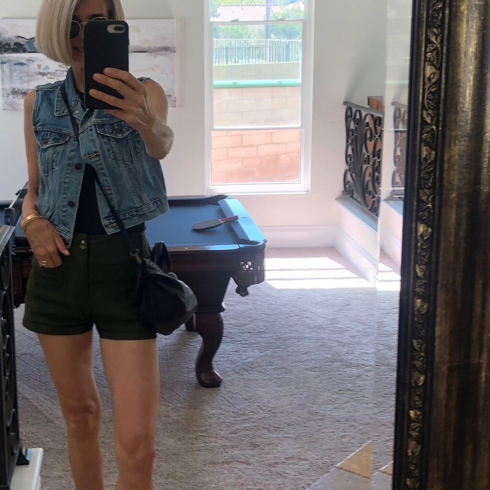 ANTHROPOLOGY + MAEVE The Colette Linen Stretch High-Rise Shorts - Olive Green